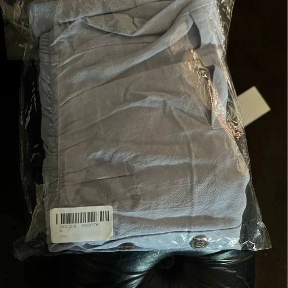 NWOT. Blue cotton summer midi dress. Not worn. Two pockets. Spaghetti straps - Picture 10 of 11